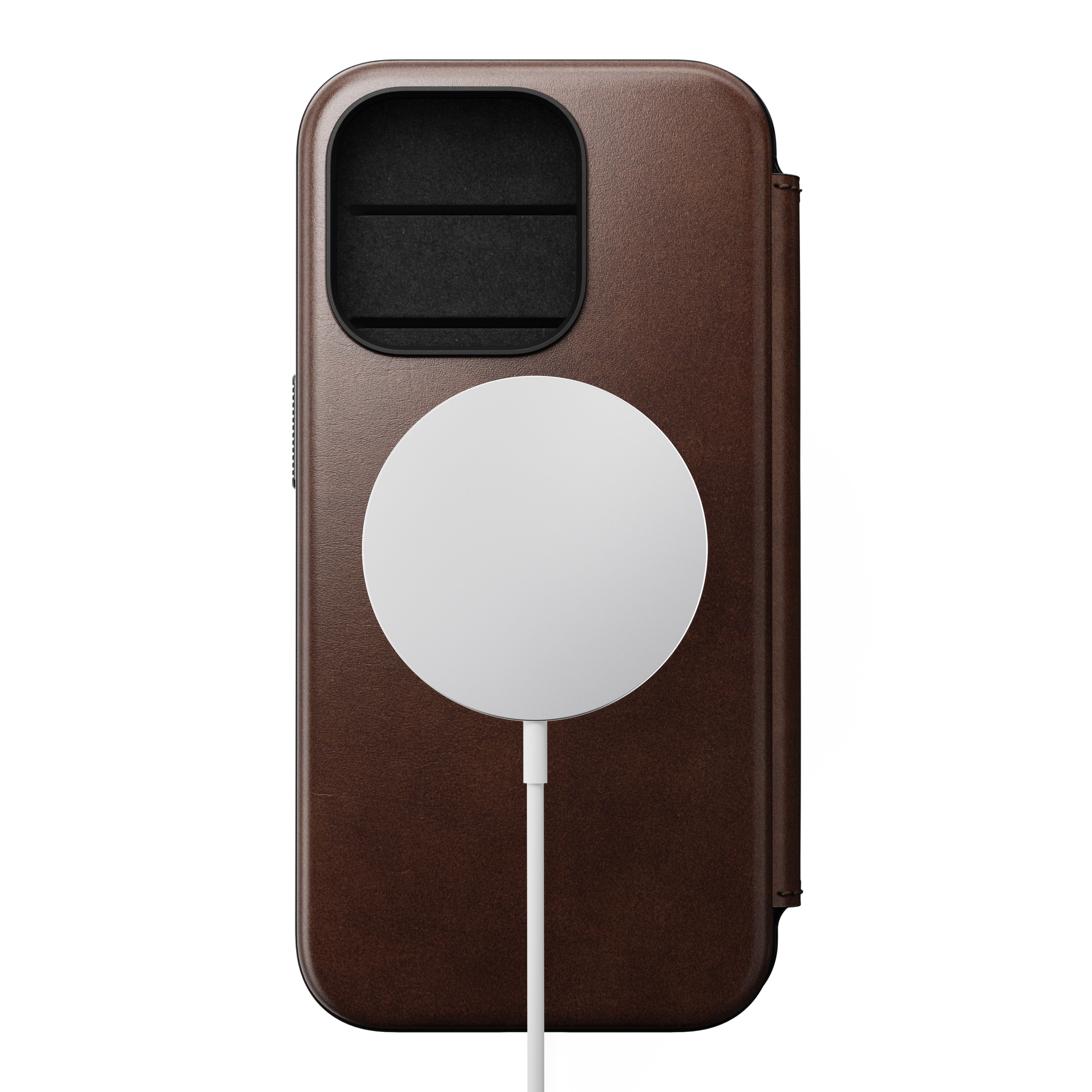 Modern Horween Leather Folio for iPhone 15 Series