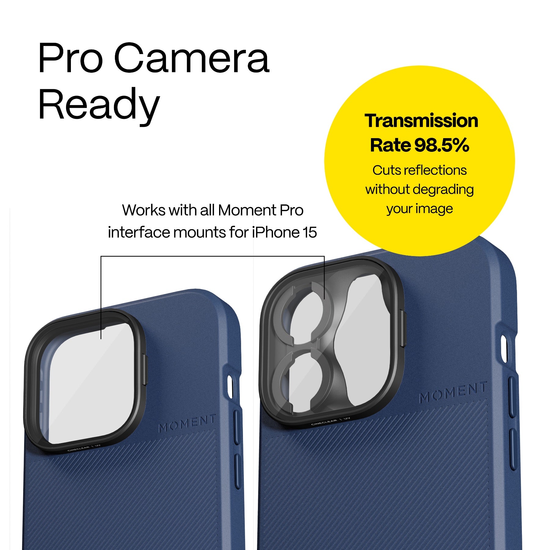 CineClear Protection Filter for iPhone 15 Pro / Pro Max