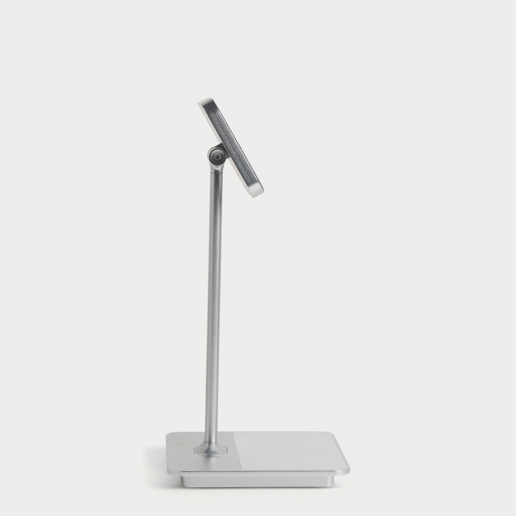 Magnetic Phone Stand with Dual Wireless Charging - Black / Silver