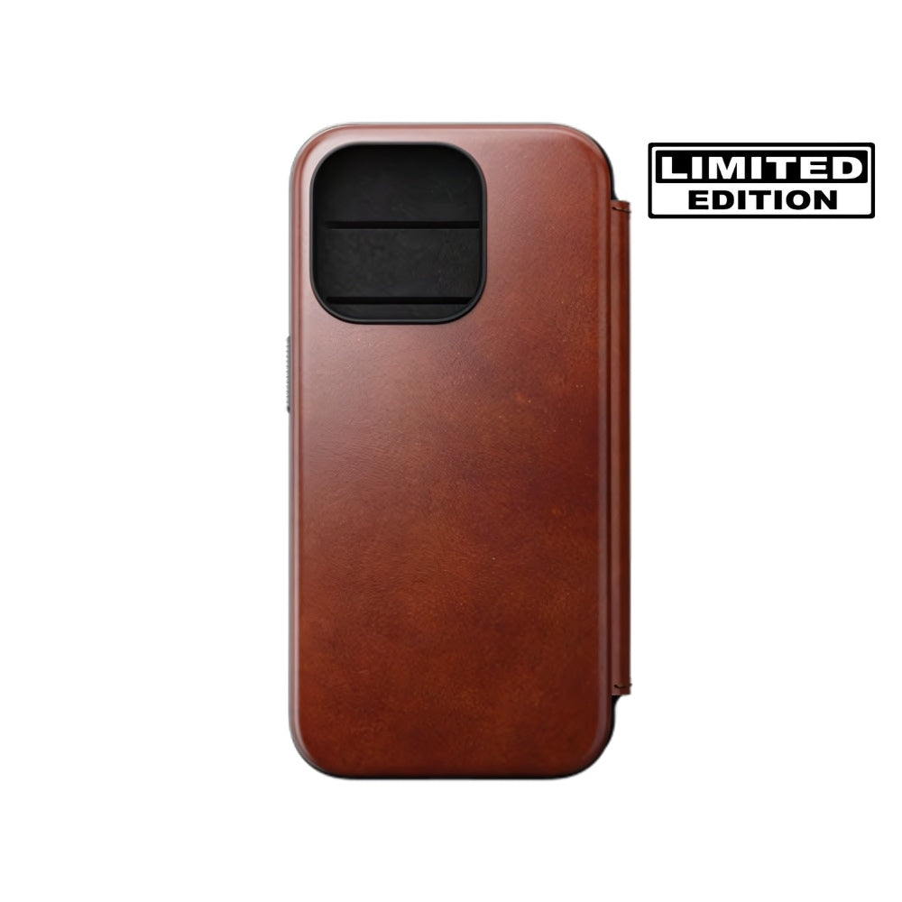 Modern Horween Leather Folio for iPhone 16 Pro and Pro Max