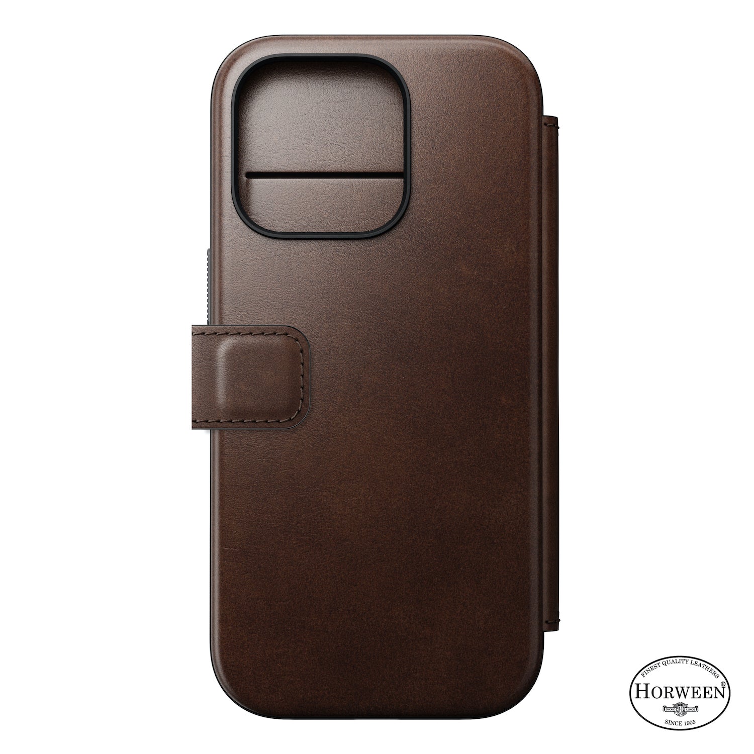 Modern Horween Leather Folio for iPhone 16 Pro and Pro Max