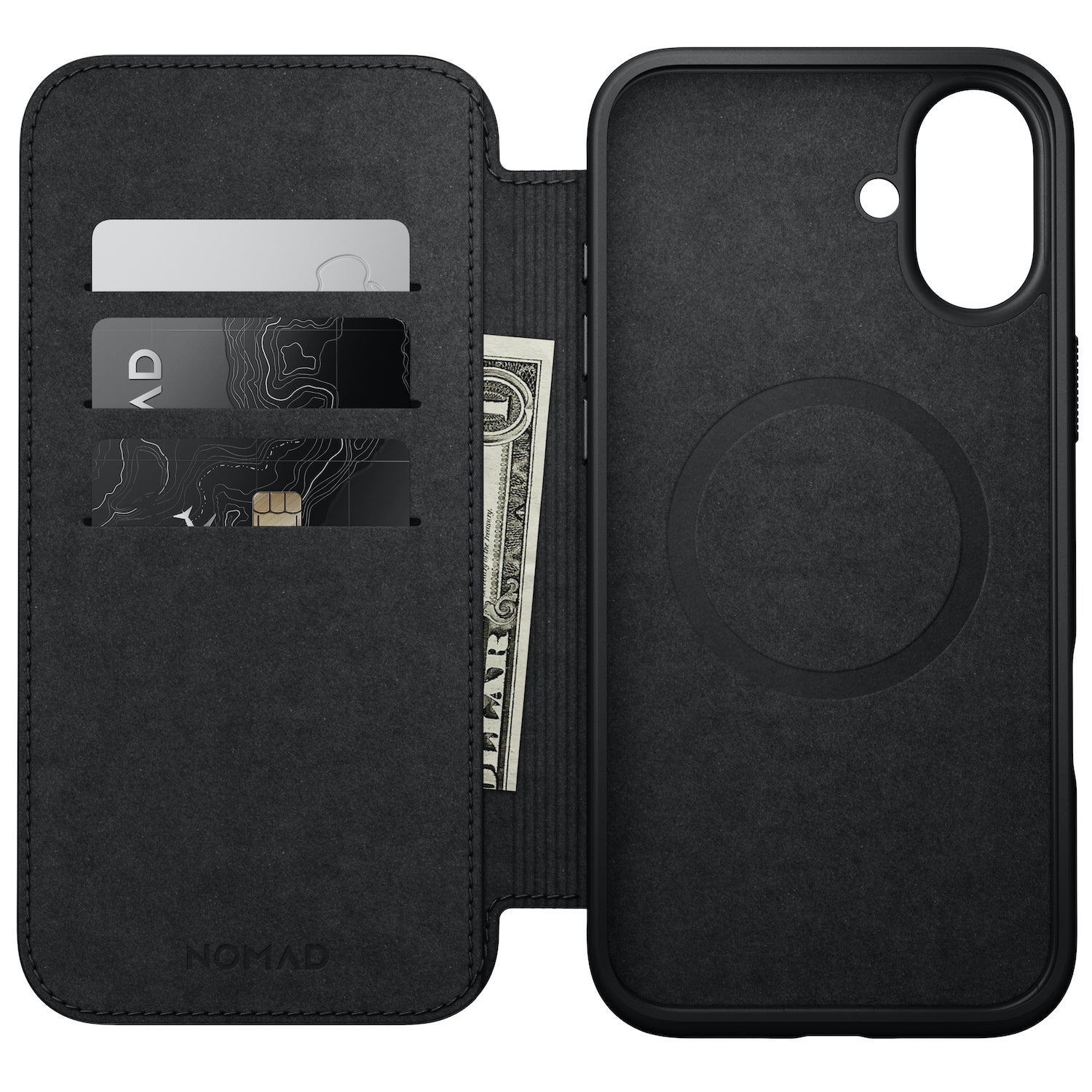 Modern Leather Folio for iPhone 16 Series