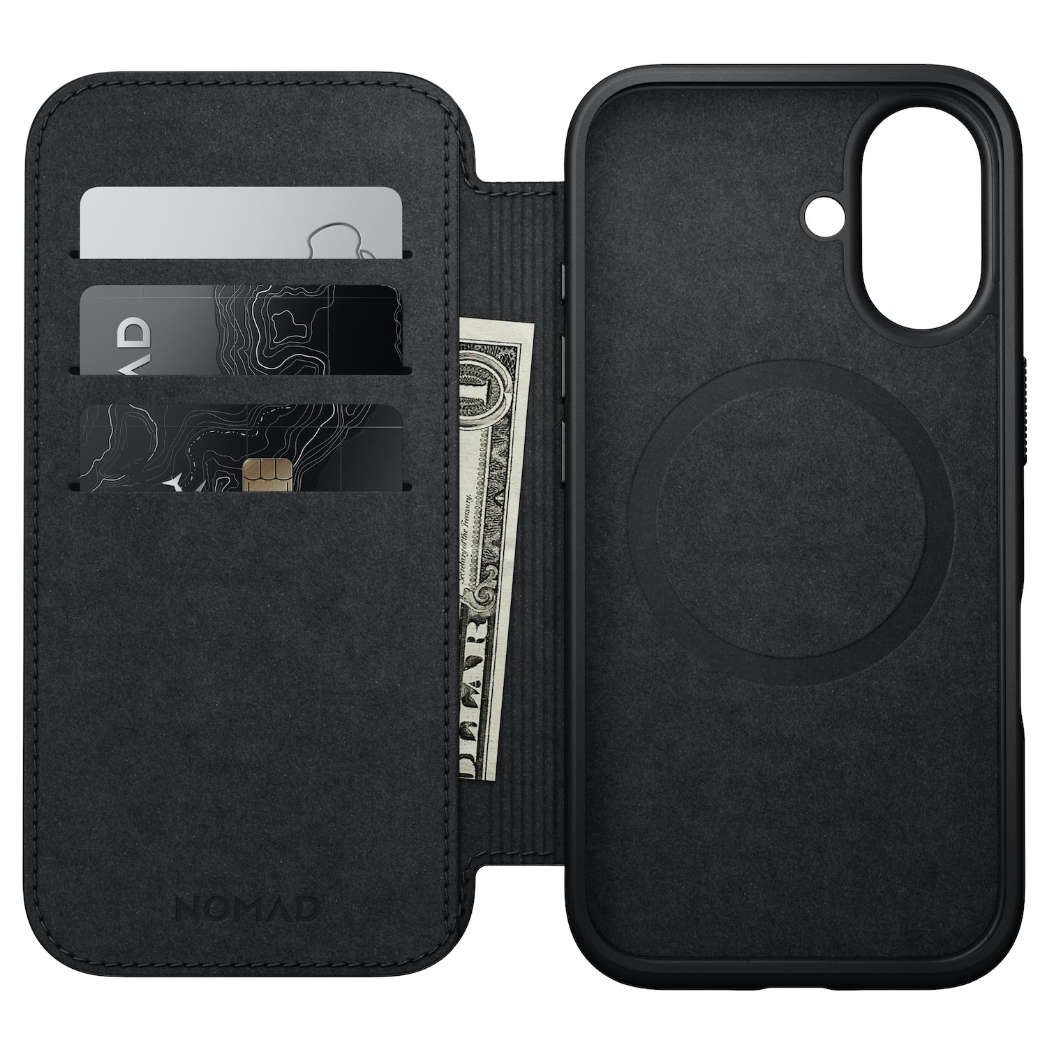 Modern Leather Folio for iPhone 16 Series