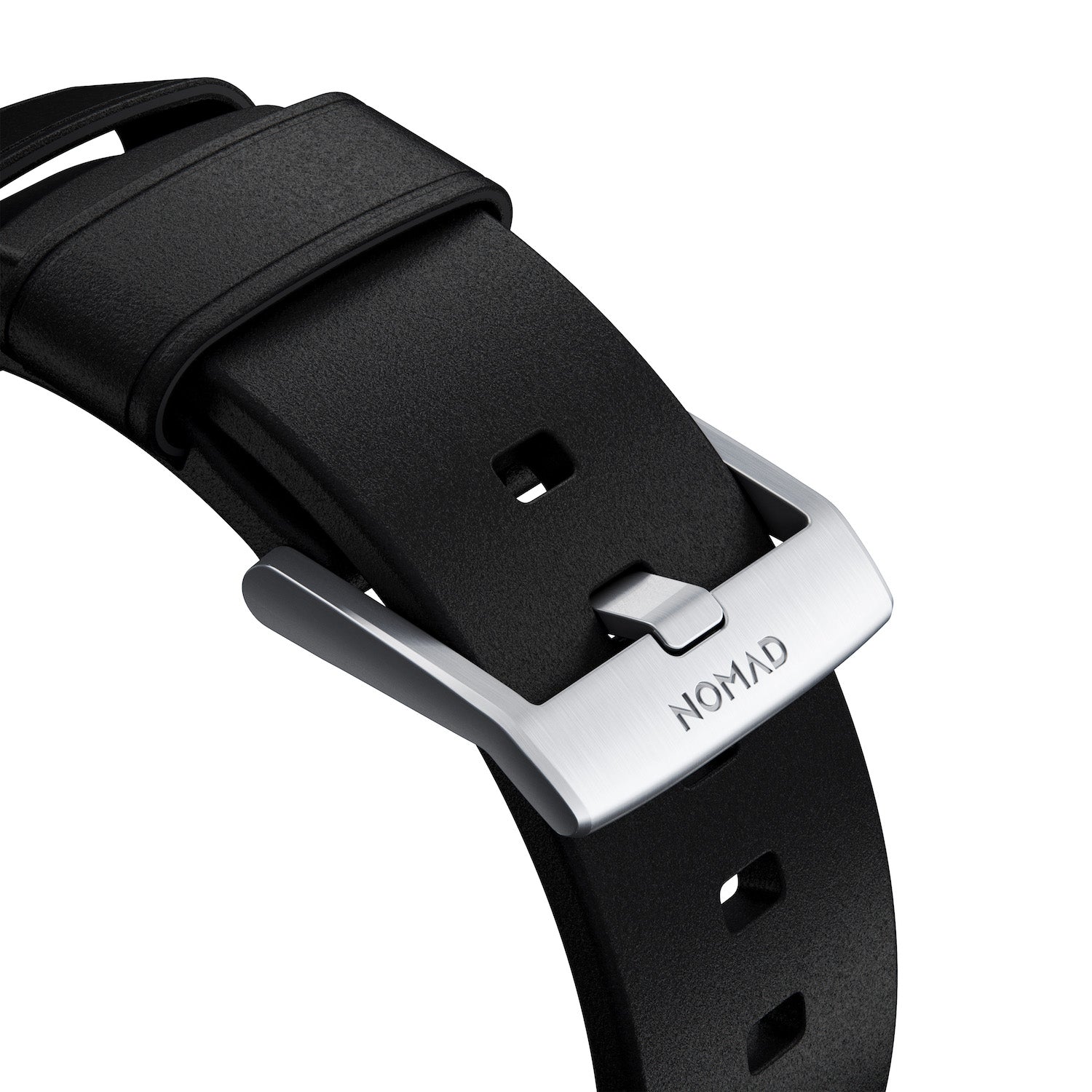 Modern Band for Apple Watch 45/49mm - Black with Silver Hardware