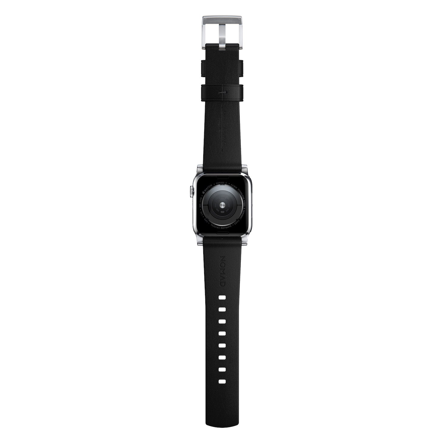 Modern Band for Apple Watch 45/49mm - Black with Silver Hardware