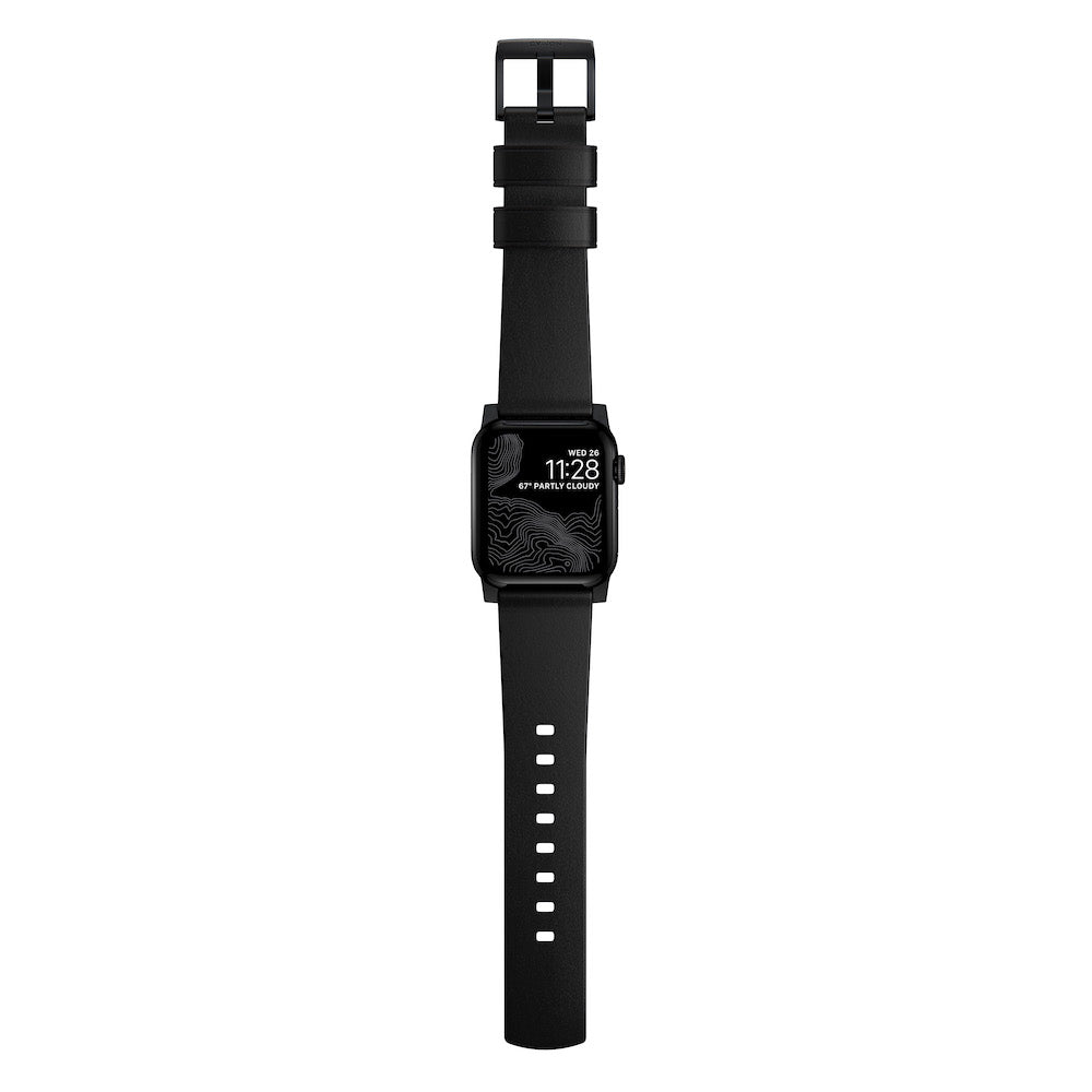 Modern Band for Apple Watch 44/45/46/49mm - Black with Black Hardware
