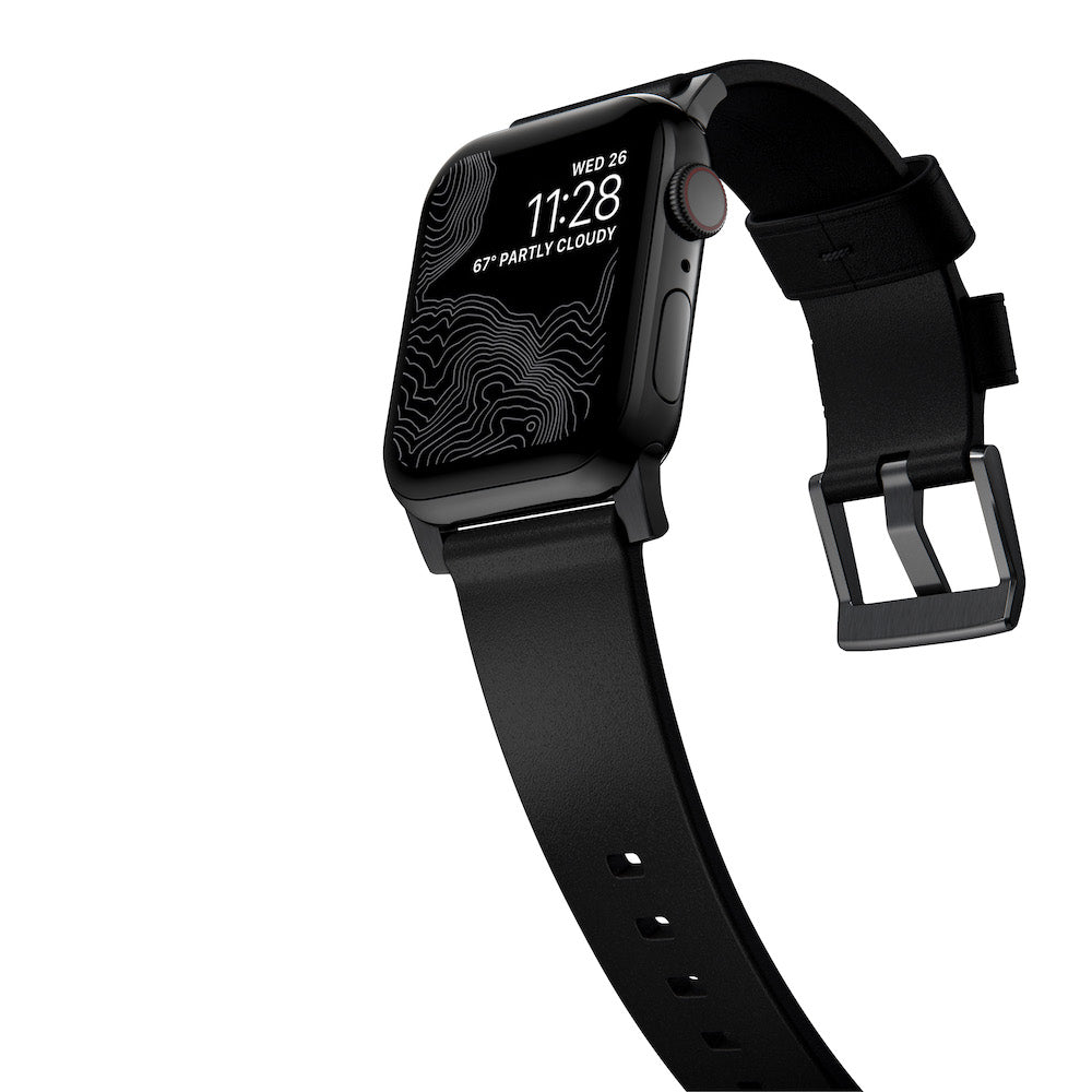 Modern Band for Apple Watch 44/45/46/49mm - Black with Black Hardware