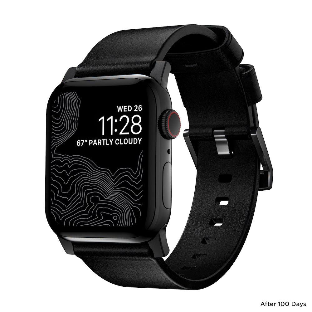 Modern Band for Apple Watch 44/45/46/49mm - Black with Black Hardware