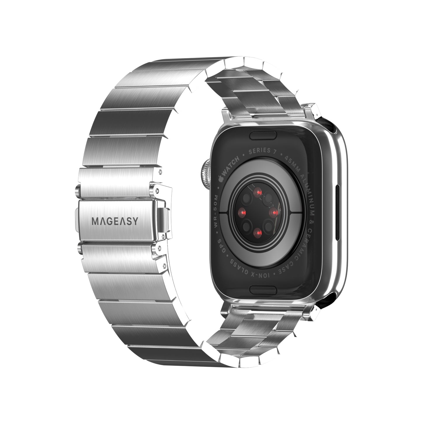 MagEasy Maestro Stainless Steel Band - Apple Watch 42/44/45/49mm - Silver