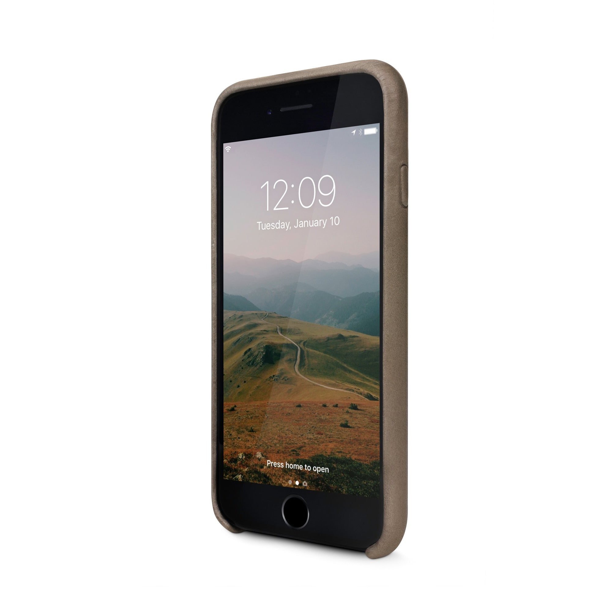Relaxed Leather case with pockets for iPhone 7/8 - Warm Taupe