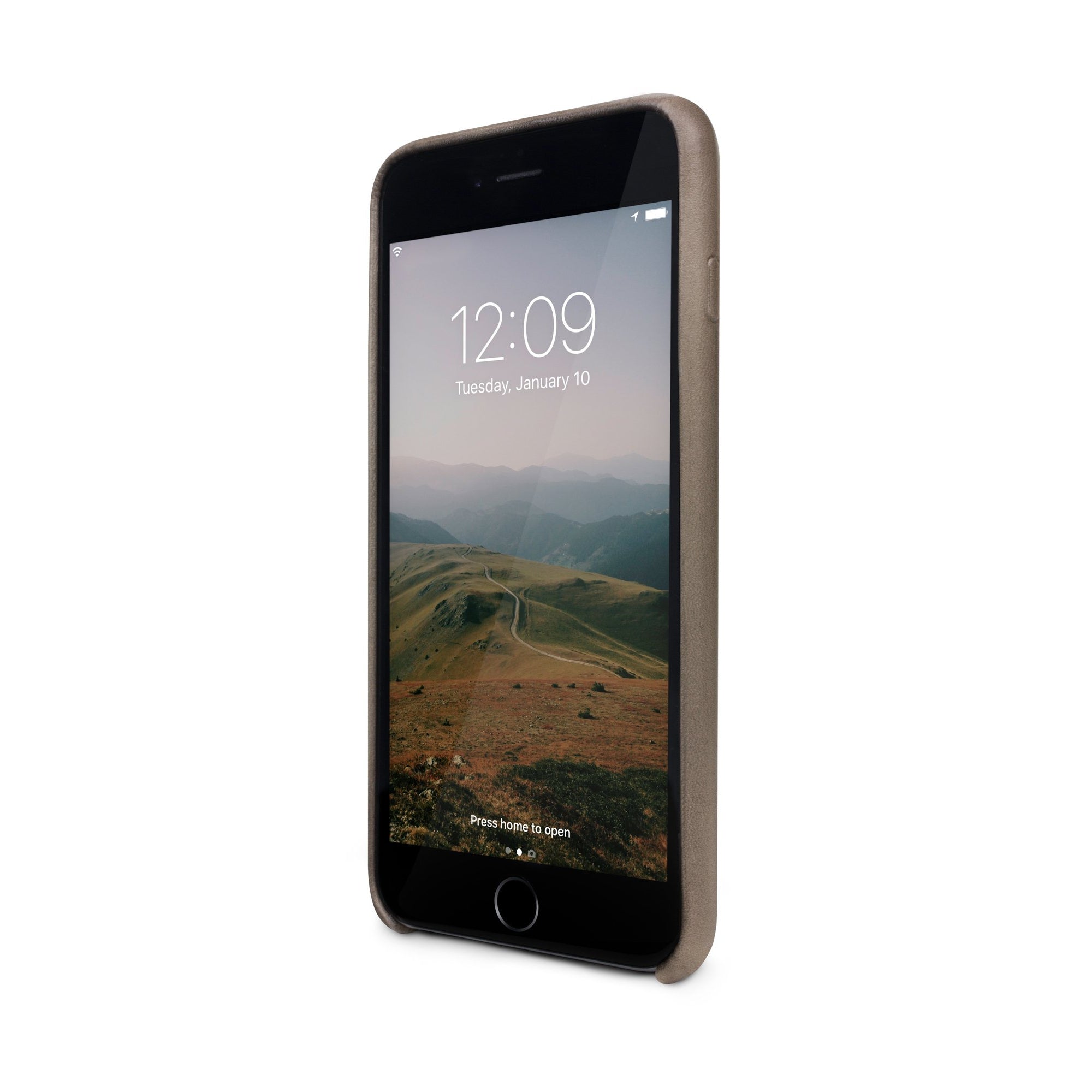 Relaxed Leather case with pockets for iPhone 7/8 Plus - Warm Taupe