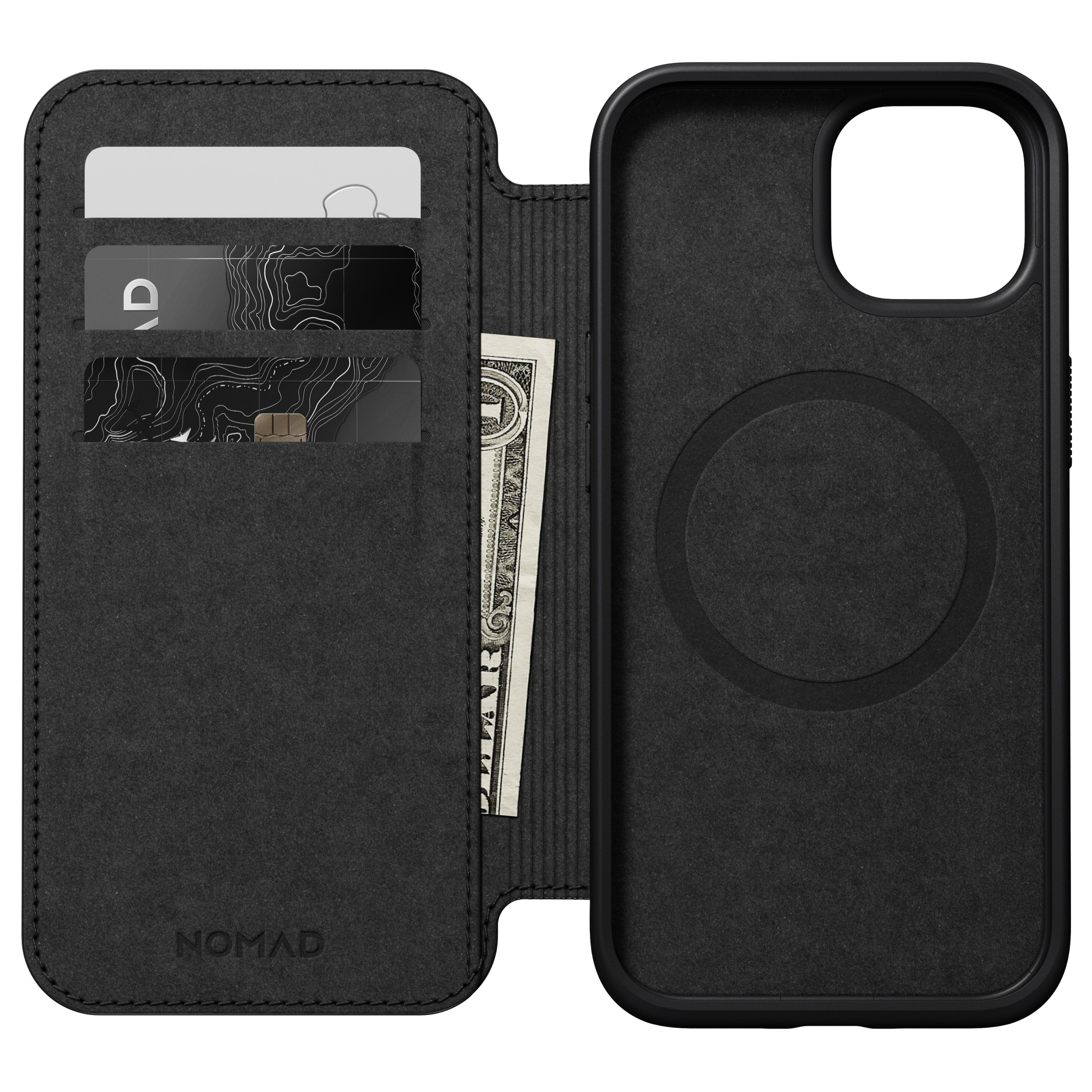 Modern Leather Folio for iPhone 15 Series