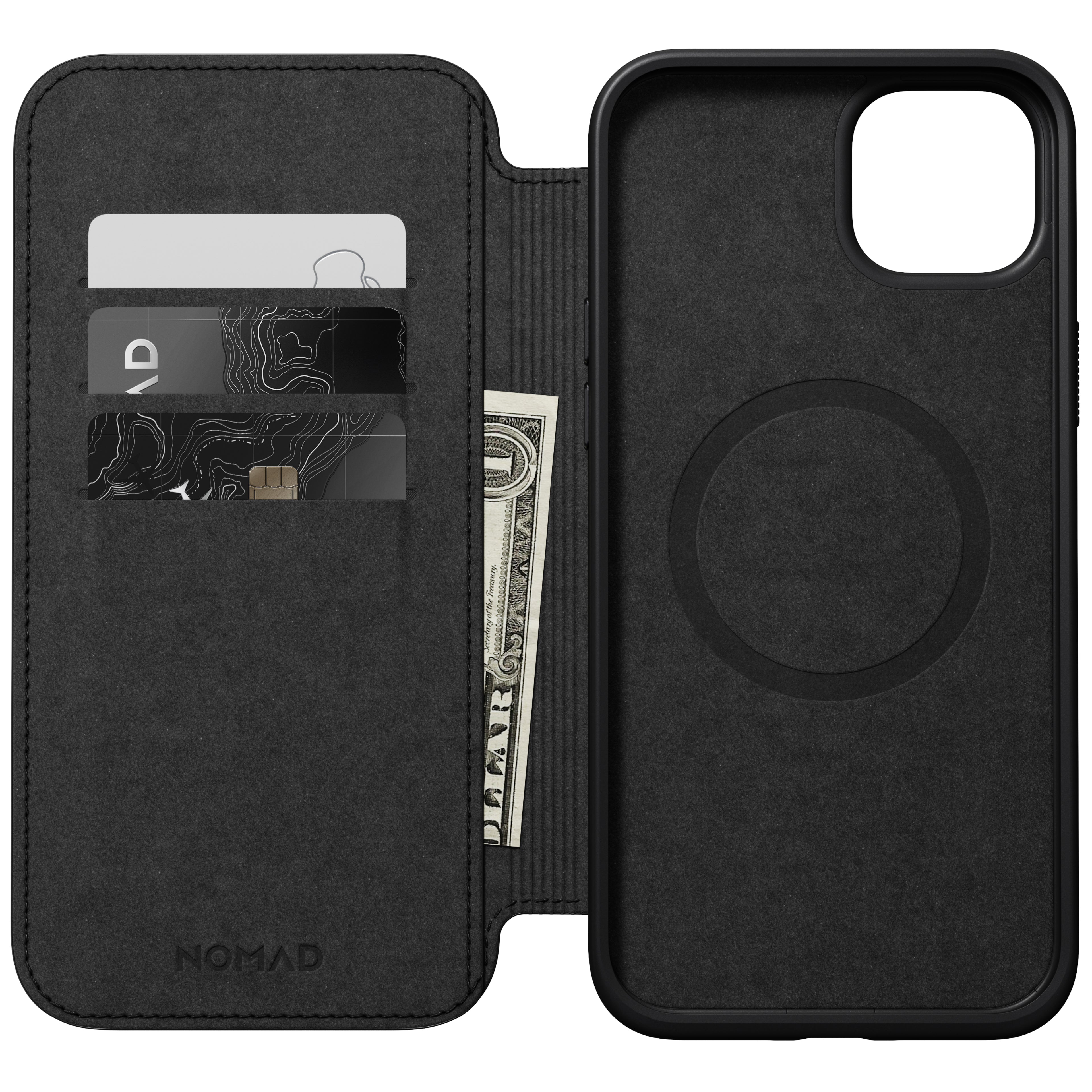 Modern Leather Folio for iPhone 15 Series
