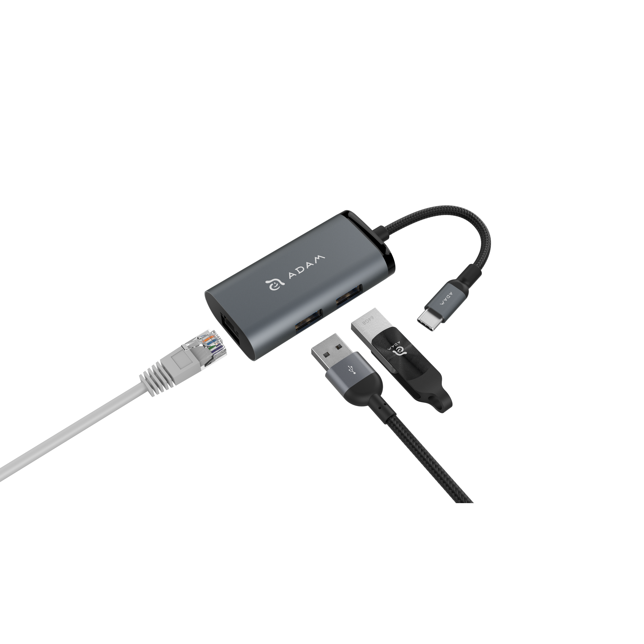 CASA Hub eC301 - USB-C to LAN - Grey
