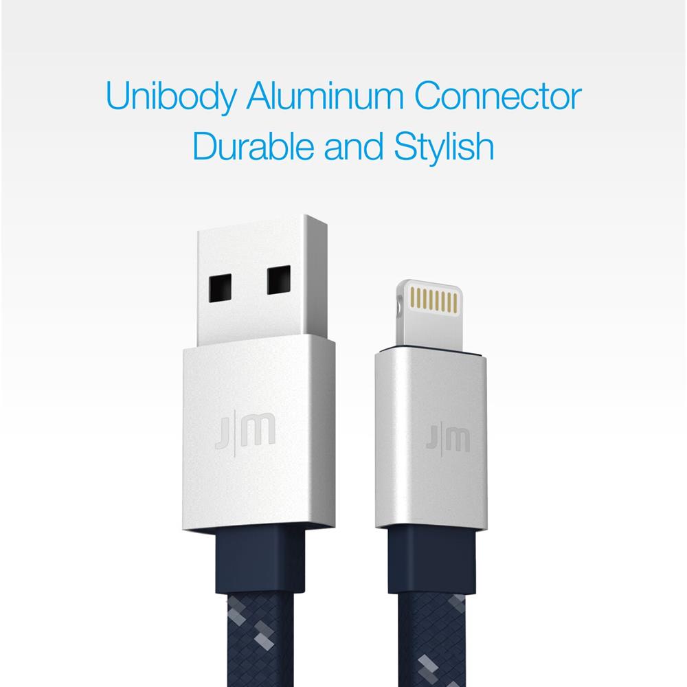 AluCable Flat - Silver/Blue - 1.2m