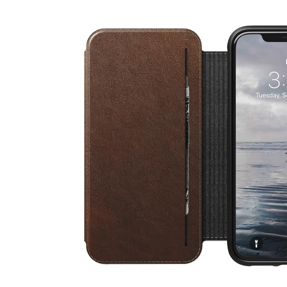 Tri Fold Folio - iPhone XS Max - Rustic Brown