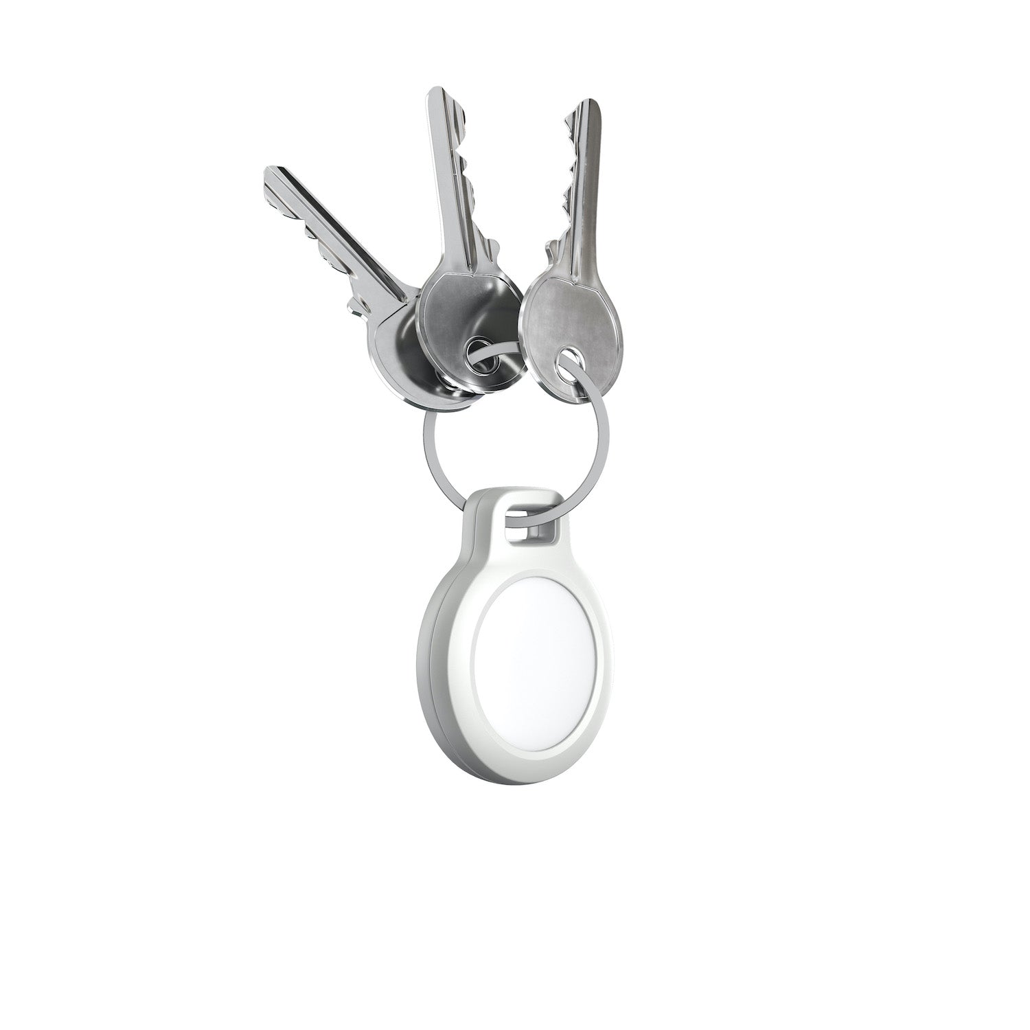 AirTag Rugged Keychain - White