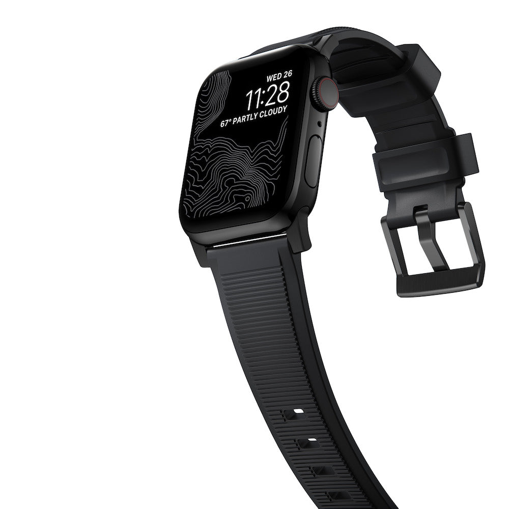 Rugged Strap for Apple Watch 44/45/49mm - Black hardware