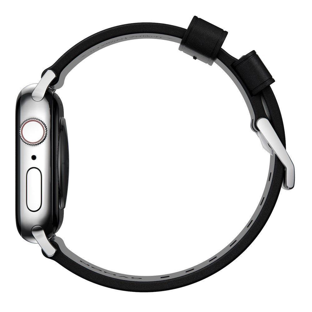 Modern Band for Apple Watch 45/49mm - Black with Silver Hardware