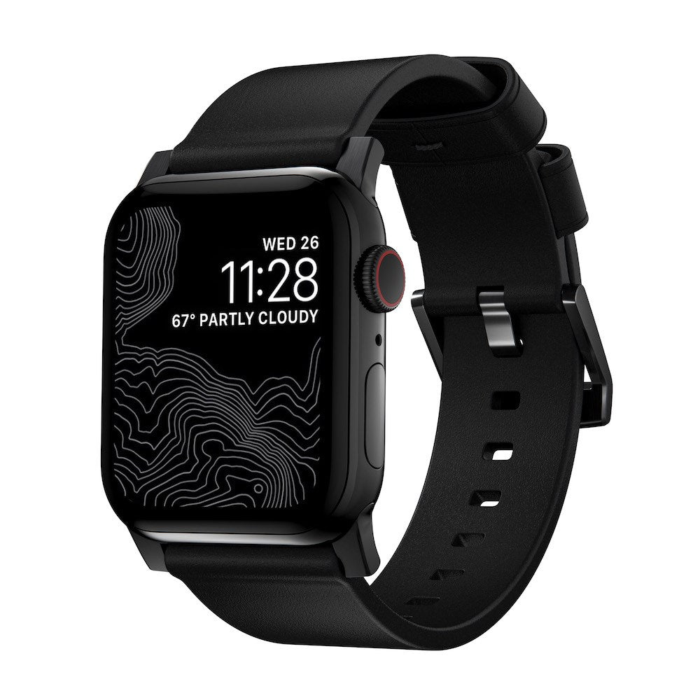Modern Band for Apple Watch 44/45/46/49mm - Black with Black Hardware