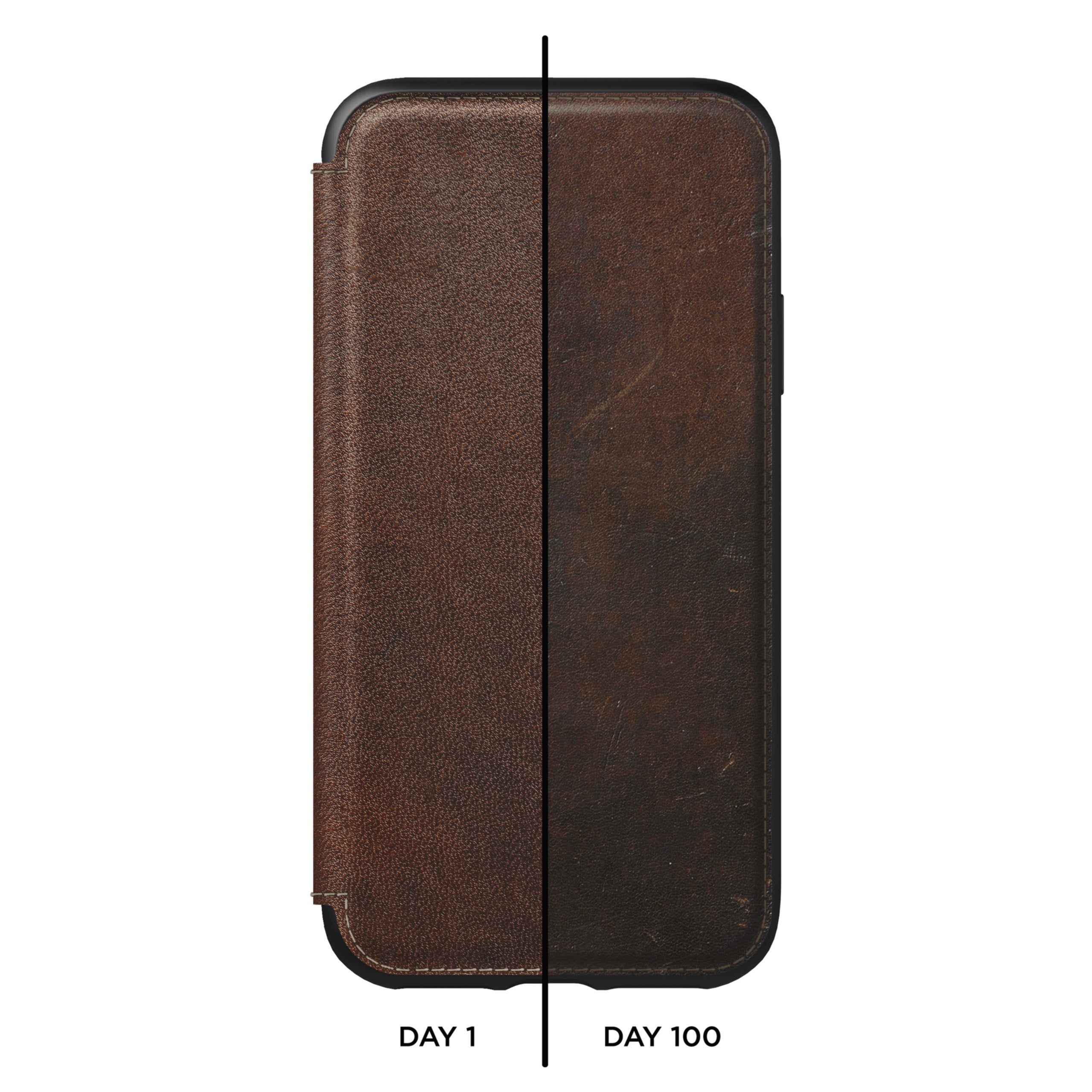 Tri Fold Folio - iPhone XS Max - Rustic Brown