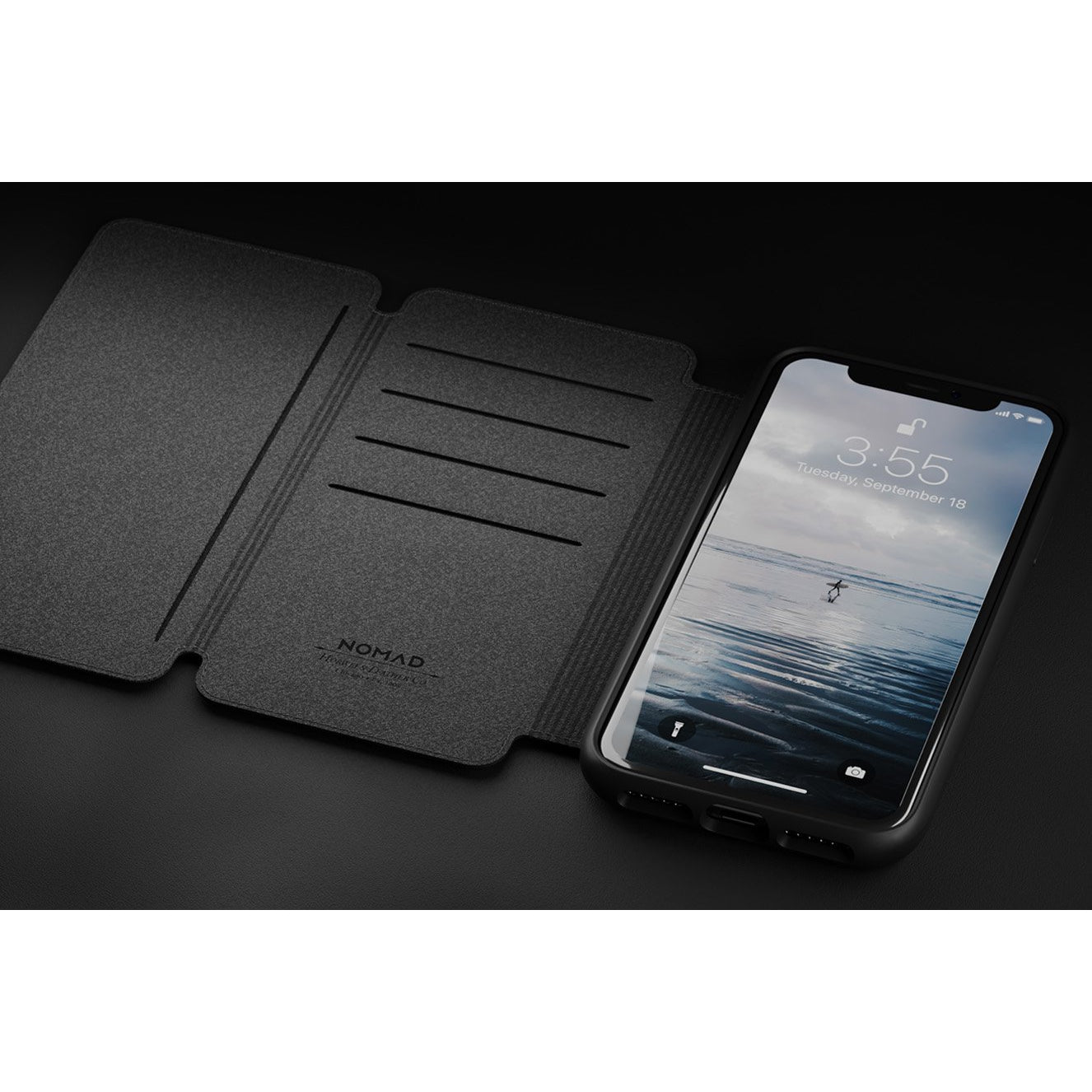 Tri Fold Folio - iPhone XS Max - Rustic Brown