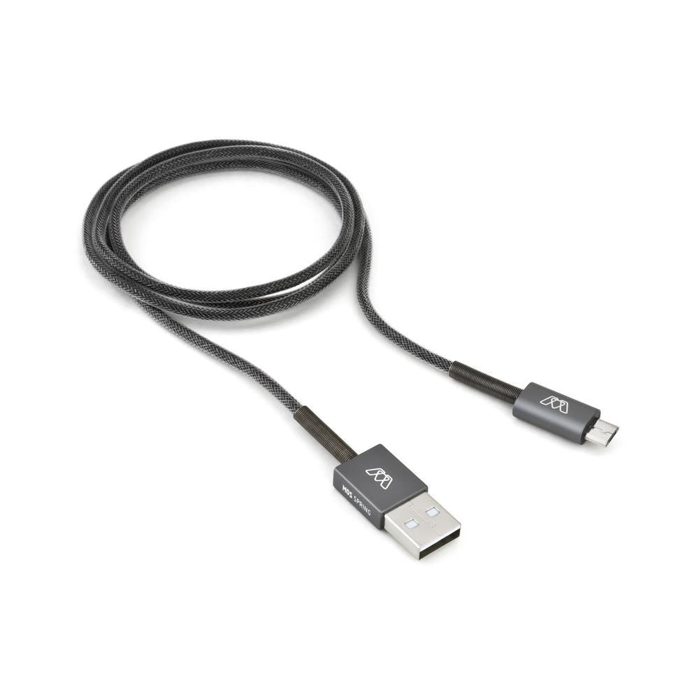 Micro USB Spring Cable, 3 ft/91cm