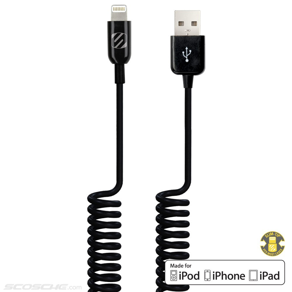 Scosche - Strikeline Coil Lightning Cable