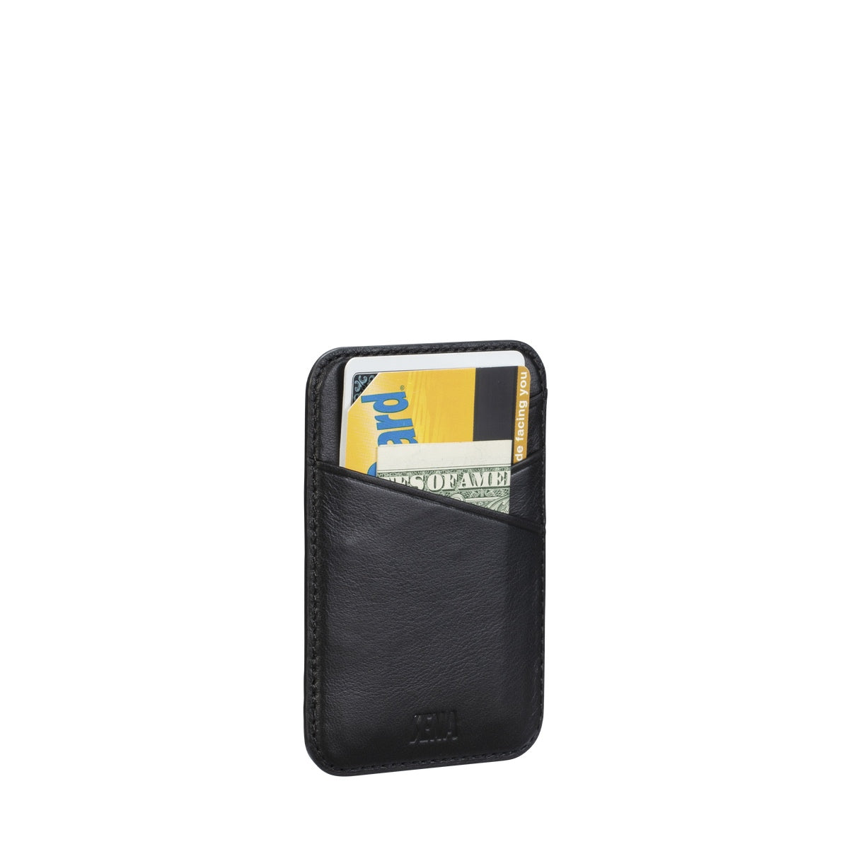 Magnetic Wallet Back for iPhone 12 ~ 16 Series - Black
