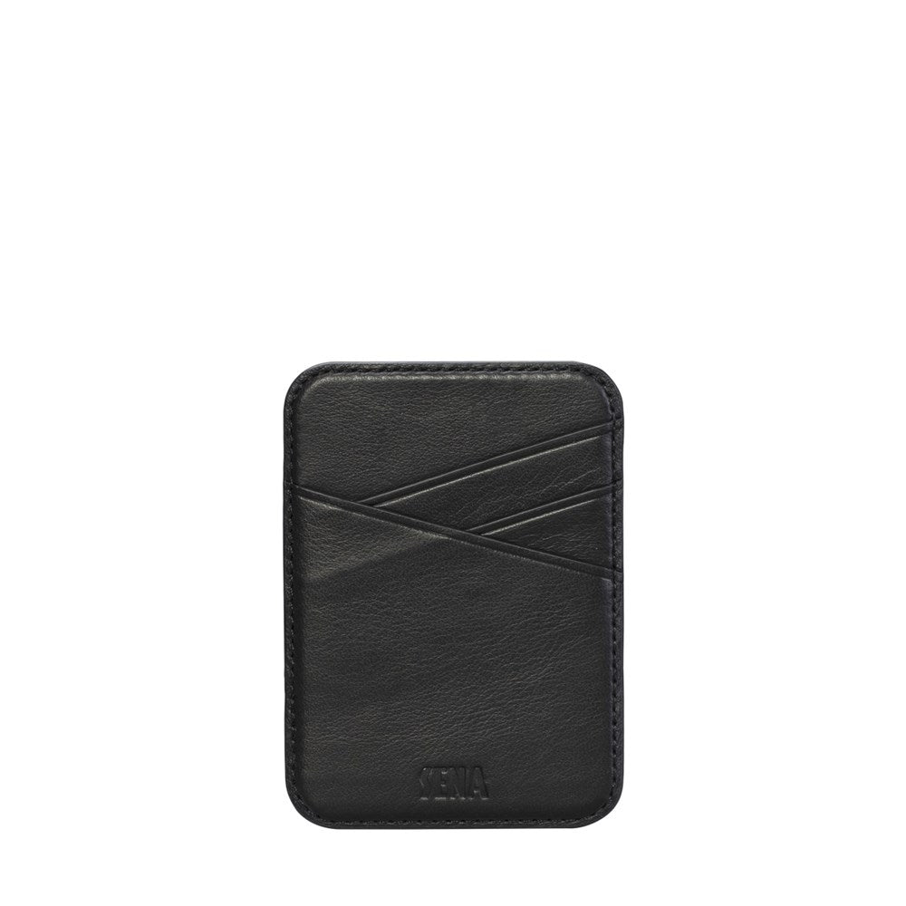Magnetic Wallet Back for iPhone 12 ~ 16 Series - Black
