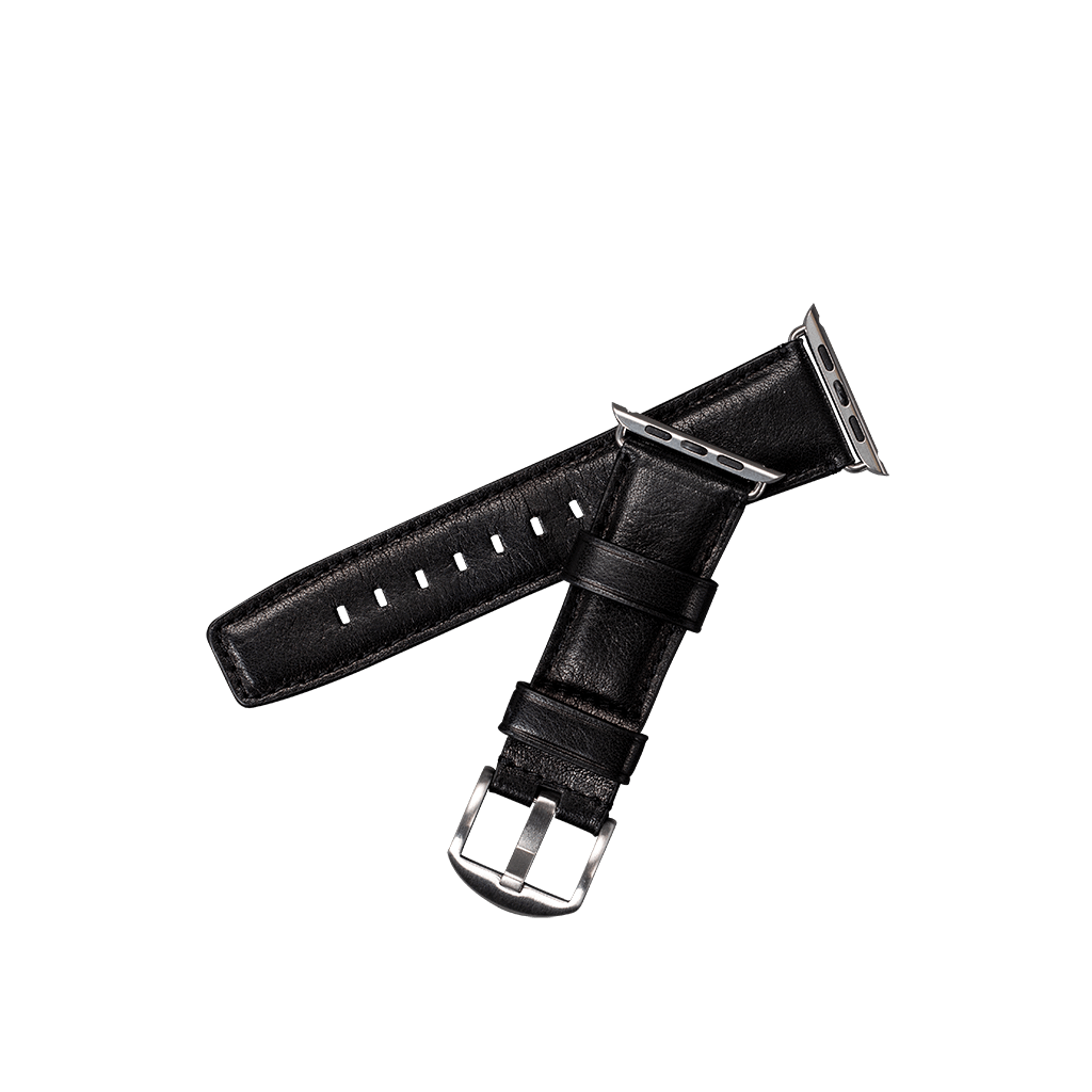 Deen Leather Apple Watch Band 42/44/45mm - Black