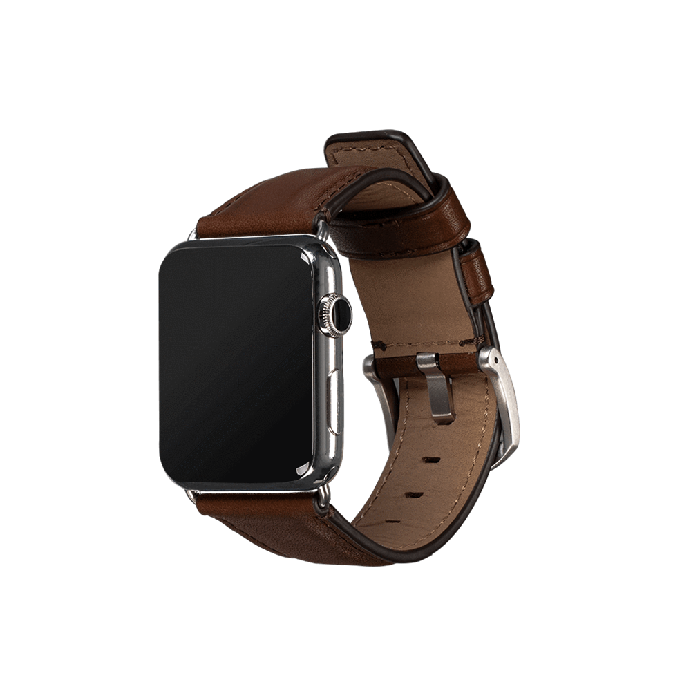 Deen Leather Apple Watch Band 42 44 45mm Brown