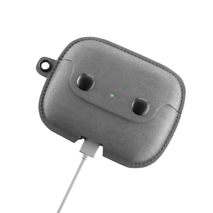 AirCase - AirPods Pro (1 and 2) Leather Necklace Case - Stone Grey