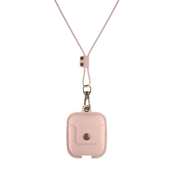 AirCase - AirPods Leather Necklace Case - Rose