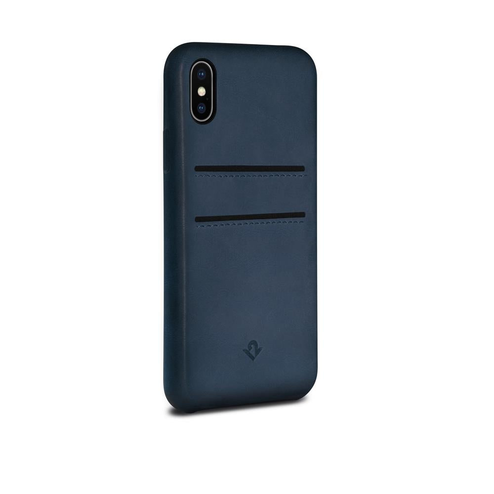Relaxed Leather case with pockets - iPhone X/XS - Indigo