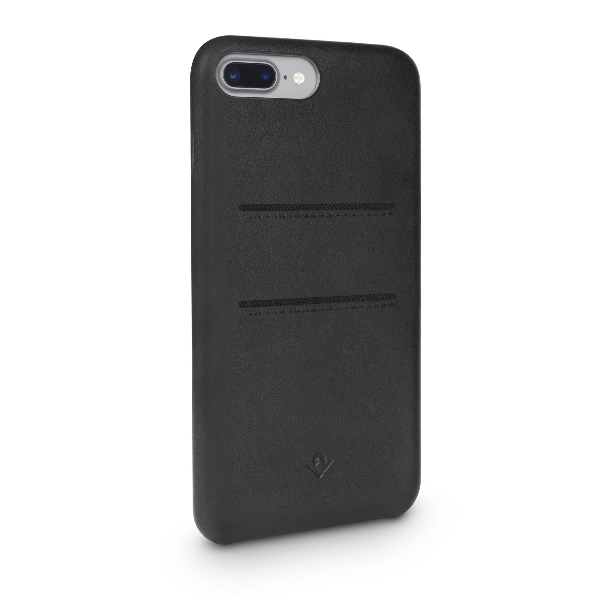 Relaxed Leather case with pockets for iPhone 7/8 Plus - Black