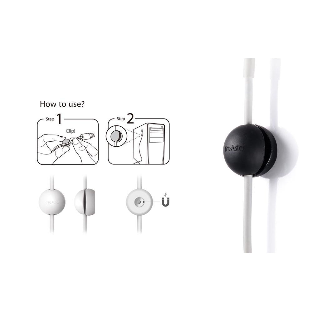 Magnetic Cable Dot (Black/White)