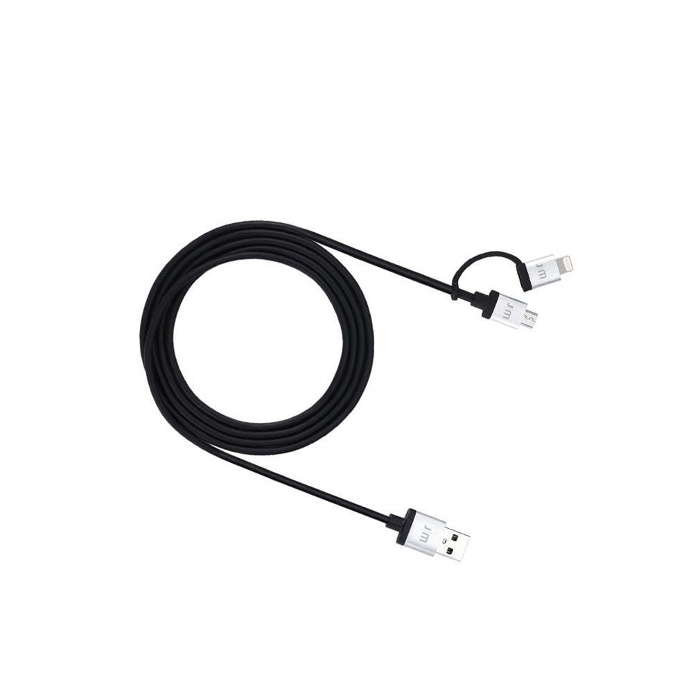 AluCable Duo - 1.5m Lightning and Micro USB