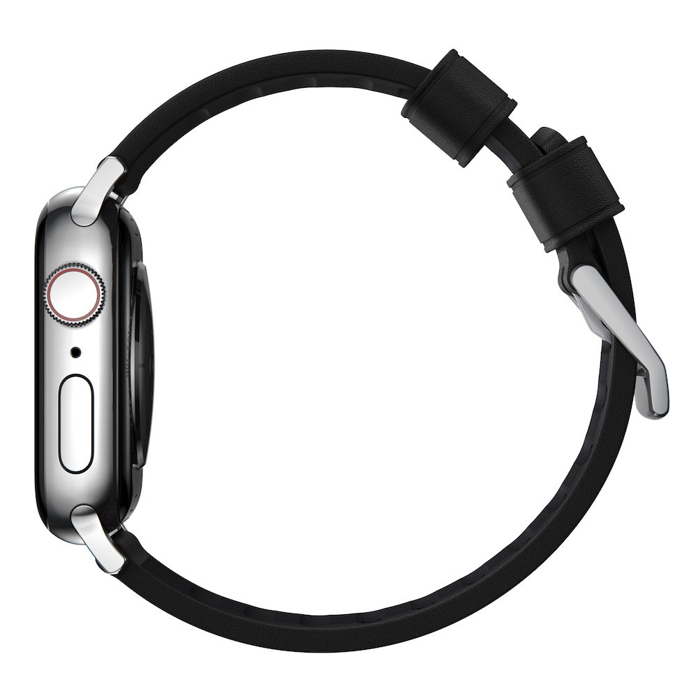 Active Strap Pro - Apple Watch 44/45/49mm - Black - Silver Hardware
