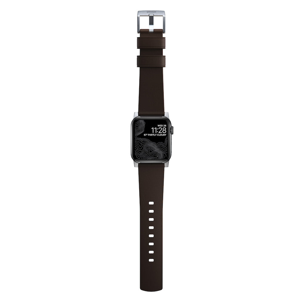 Active Strap Pro - Apple Watch 44/45/49mm - Brown - Silver Hardware