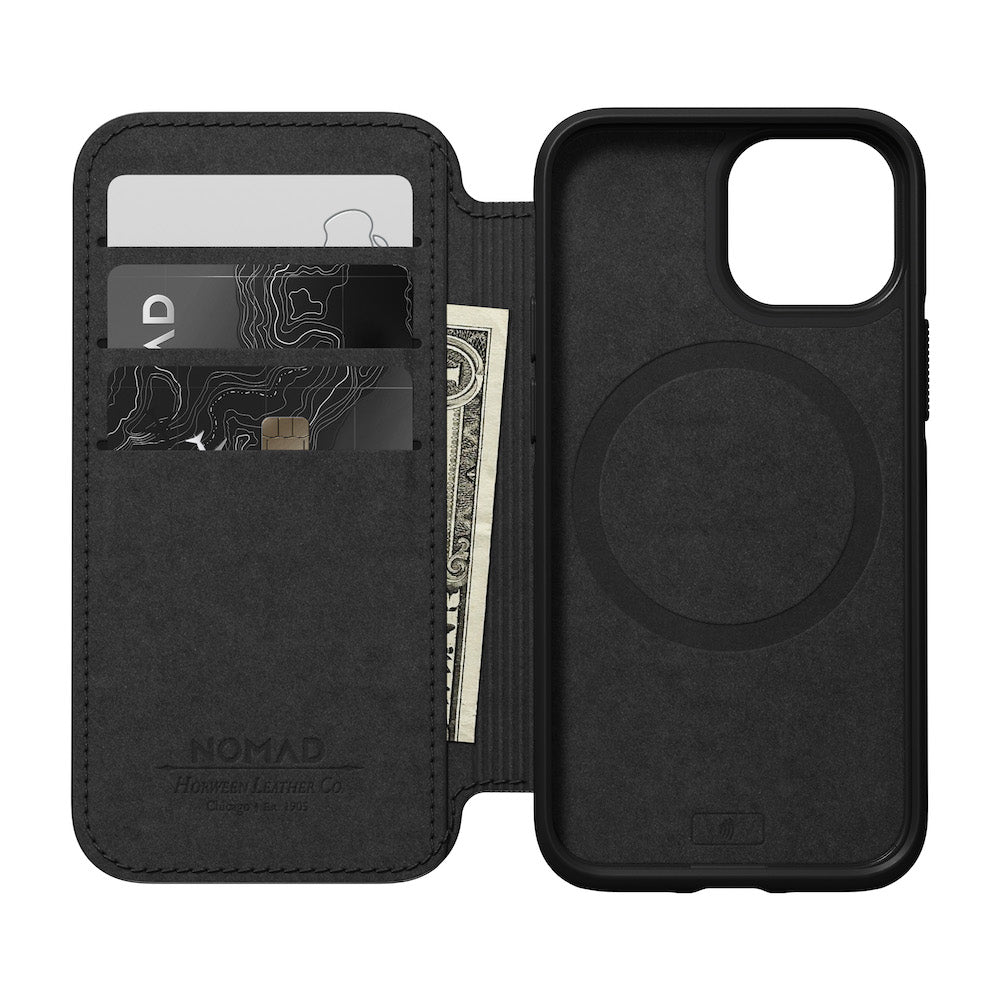 Modern Leather Folio - iPhone 13 Mini - Black