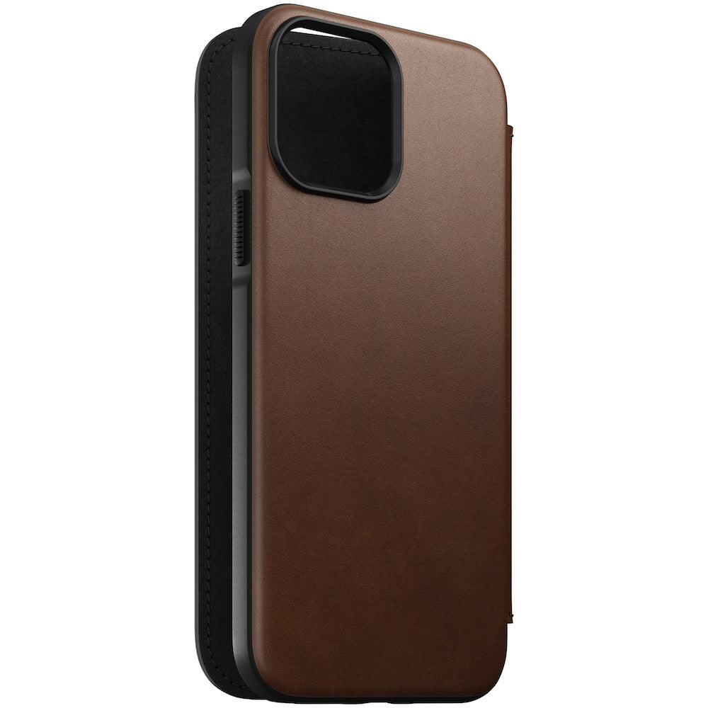 Modern Leather Folio - iPhone 13 Pro Max - Brown