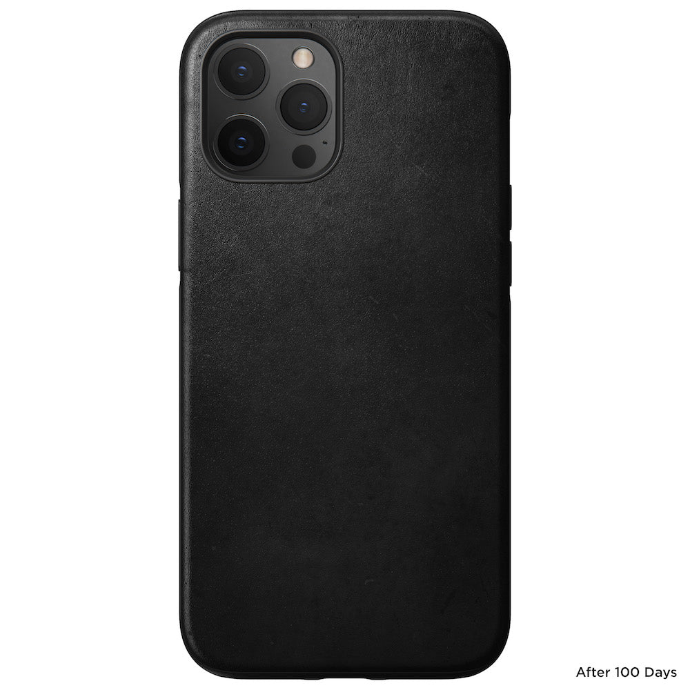 Leather Case - Rugged - iPhone 12 Pro Max - Black