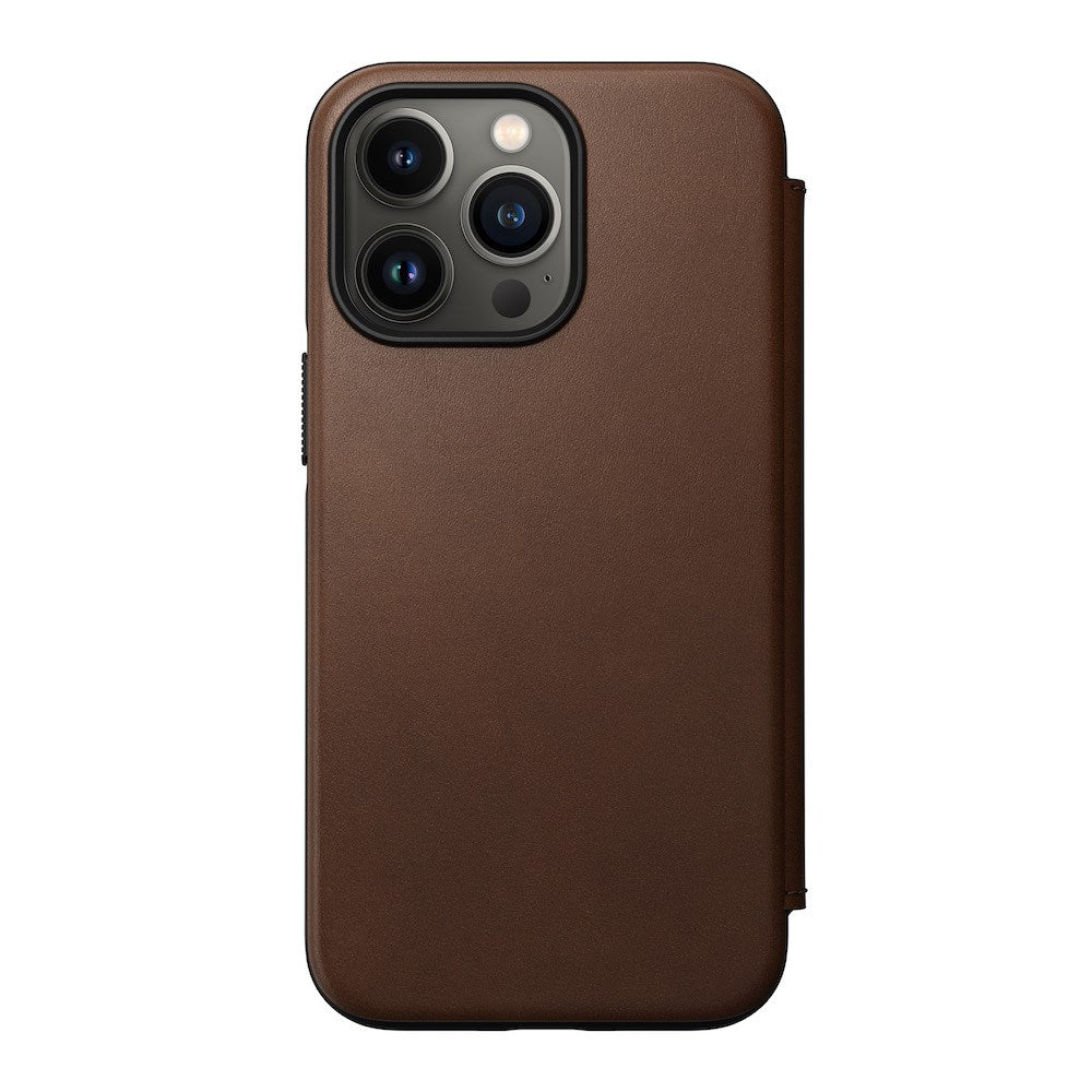 Modern Leather Folio - iPhone 13 Pro - Brown