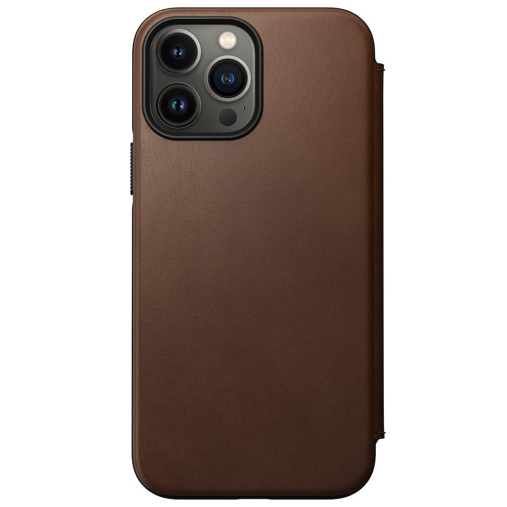 Modern Leather Folio - iPhone 13 Pro Max - Brown