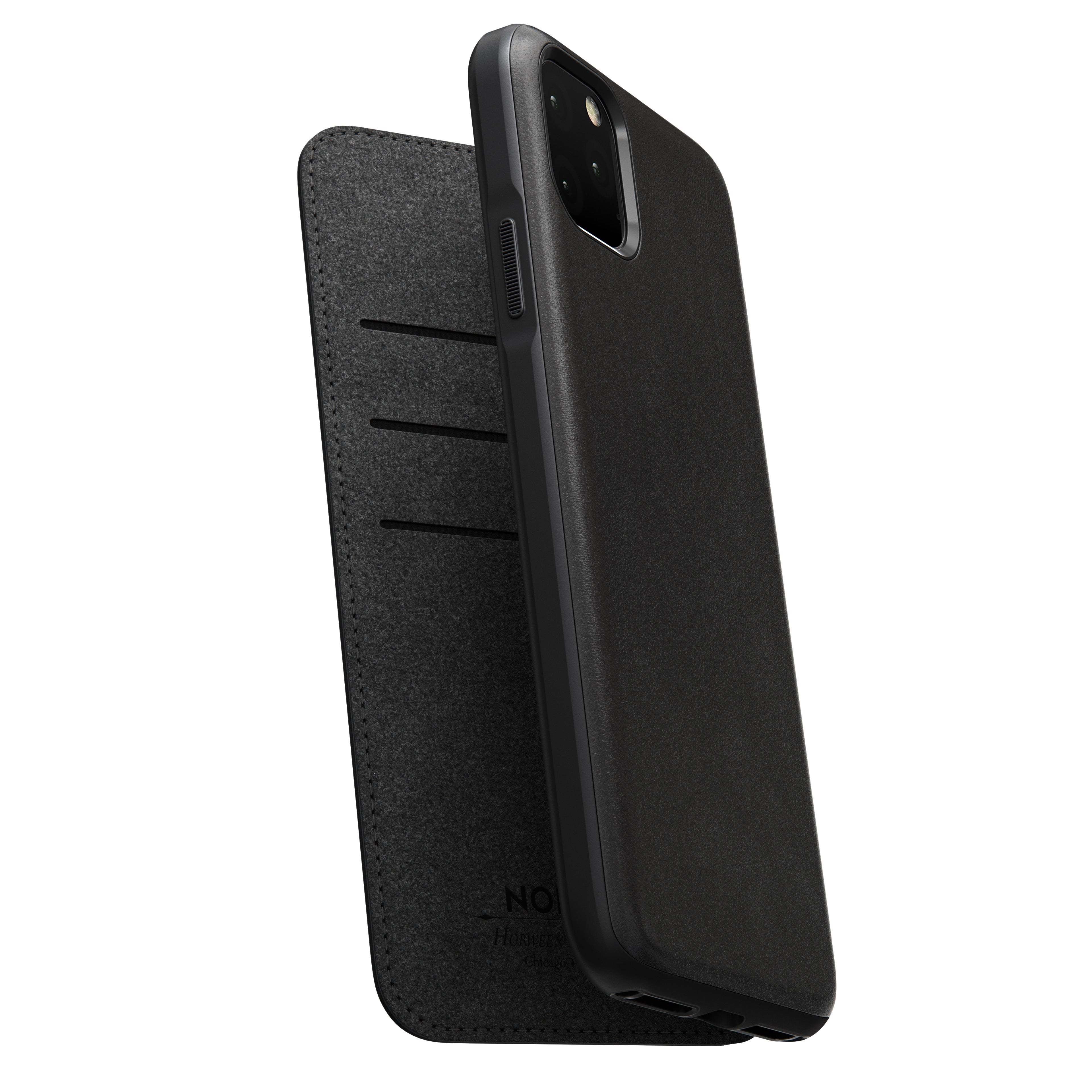 Leather Folio - Rugged - iPhone 11 Pro Max - Black