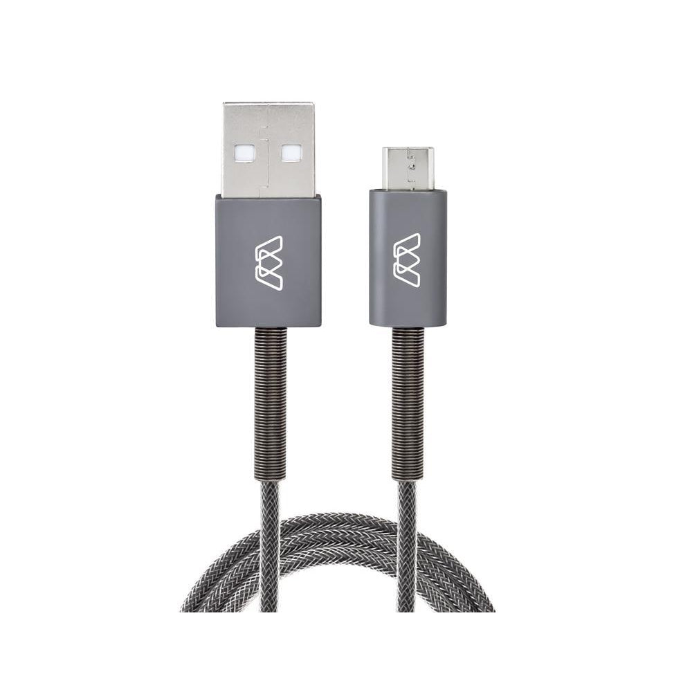 Micro USB Spring Cable, 6 ft/182cm