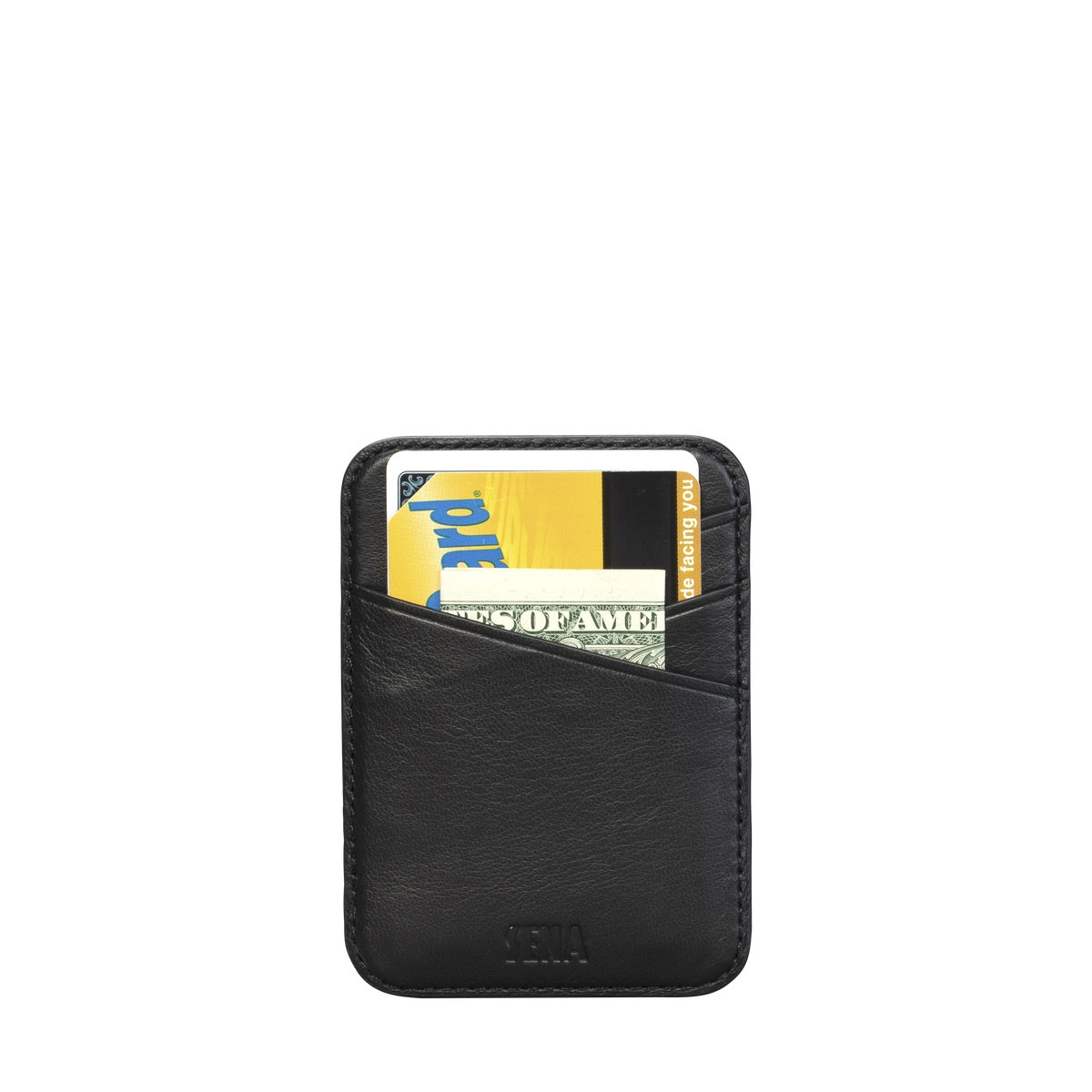 Magnetic Wallet Back for iPhone 12 ~ 15 Series - Black