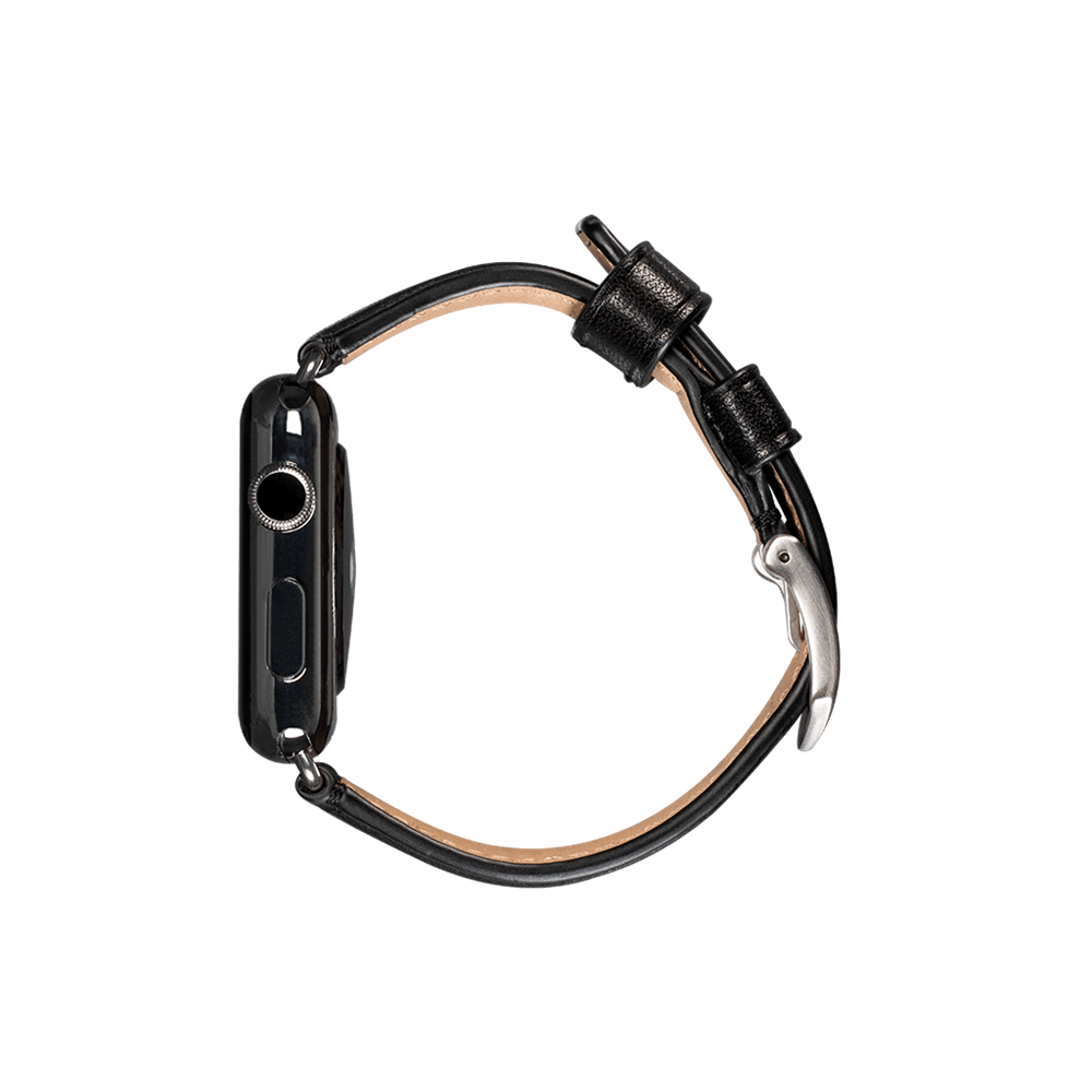 Deen Leather Apple Watch Band 42/44/45mm - Black