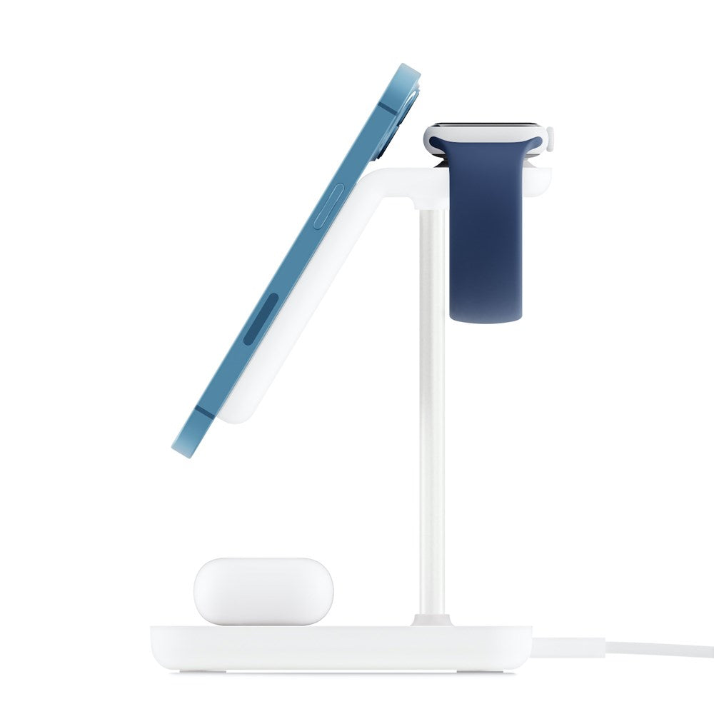 HiRise 3 desktop 3-in-1 charging stand - White